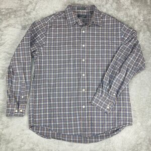 Lyle & Scott Scotland Men's Plaid Button Down Shirt Size‎ L 100% Combed Cotton